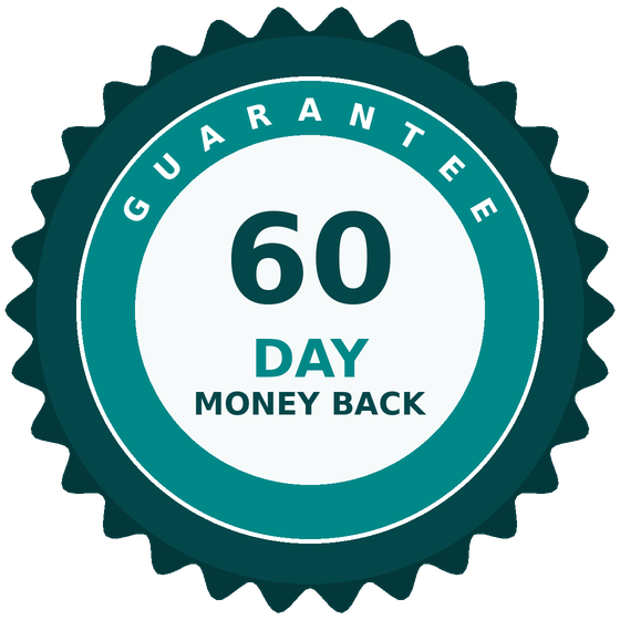 60-day money-back guarantee seal